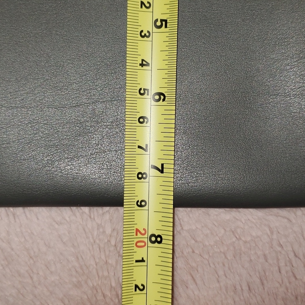 Grey Vegan Leather Simple Crossbody Bag- Global Views - Picture 6 of 6